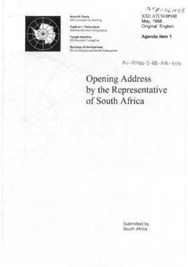 Twenty-second Antarctic Treaty Consultative Meeting (Tromsø) Information paper 102 "Opening ...