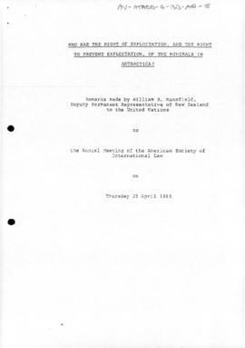 Mansfield, William "Who has the right of exploitation, and the right to prevent exploitation...