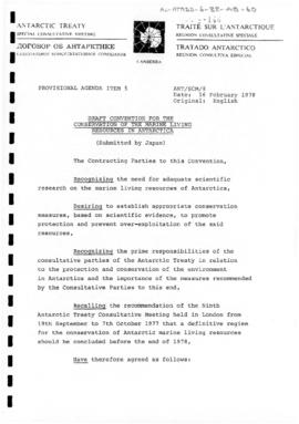 Second Special Antarctic Treaty Consultative Meeting, First Session (Canberra), Working paper 8 &...