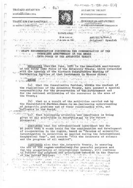 Eleventh Antarctic Treaty Consultative Meeting (Buenos Aires), Working paper 4 Revision 1 "D...