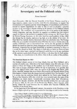 Collier "Sovereignty and the Falklands crisis"  International Affairs