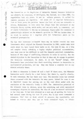 UK Foreign and Commonwealth Office, Legal Adviser Ian Hendry "The Wellington Convention of 1...