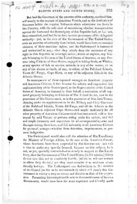 Note of the United States chargé d'affaires to Buenos Aires Chargé d'affaires concerning the seiz...