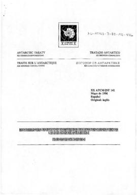 Twentieth Antarctic Treaty Consultative Meeting (Utrecht) Information paper 141 "Mensaje de ...