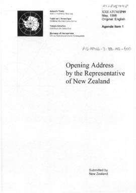 Twenty-second Antarctic Treaty Consultative Meeting (Tromsø) Information paper 89 "Opening a...