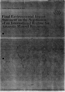 United States, Department of State, Final Environmental Impact Statement on the Negotiation of an...