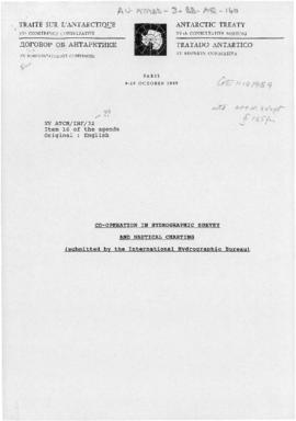 Fifteenth Antarctic Treaty Consultative Meeting, Paris, Information paper 32 "Co-operation i...