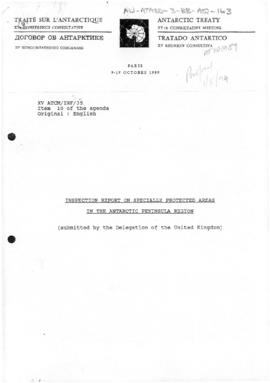 Fifteenth Antarctic Treaty Consultative Meeting, Paris, Information paper 35 "Inspection rep...