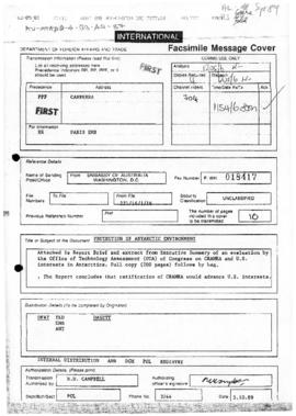 United States, Office of Technology Assessment, "Polar prospects: a minerals treaty for Anta...