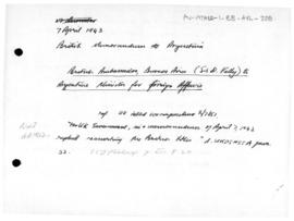 British memorandum to Argentina