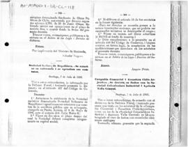 Chile, Decree no. 2,905 of the Ministry of Finance incorporating the Sociedad Ballenara de Magall...