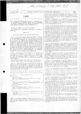 Law no. 76-599 relating to the prevention and suppression of marine pollution by dumping carried ...