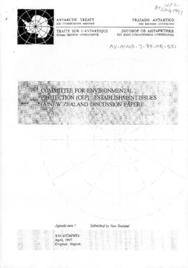 Twenty-first Antarctic Treaty Consultative Meeting (Christchurch) Working paper 2 "Committee...