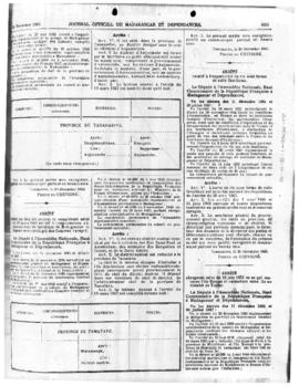 Order establishing a southern district and complementing that of 19 March 1949 relating to the ad...