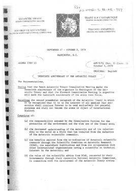 Tenth Antarctic Treaty Consultative Meeting (Washington) Working paper 51 Revision 1 Correction 1...