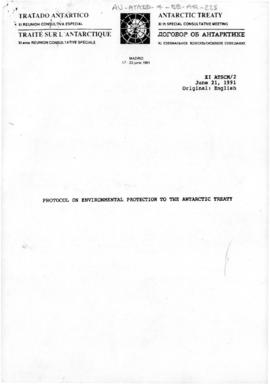 Eleventh Special Antarctic Treaty Consultative Meeting, third session (Madrid), working paper. XI...