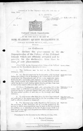 United Kingdom, Place-names Ordinance, 1956