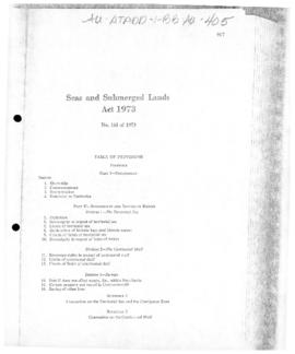 Australia, Seas and Submerged Lands Act 1973 and Australia, Acts Interpretation Act 1901-1973