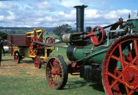 Baling with Birdsall traction engine at Launceston