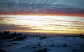 Sunset atop Naturalist Peak, 1973