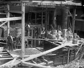 Construction of furnace at E.Z. Co. Zinc Works