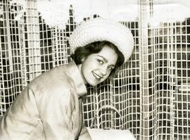 Woman wearing straw hat