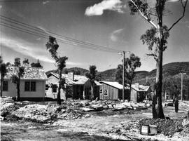 Street of houses under construction