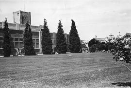 Lawn and Clock Tower, Cadbury Factory