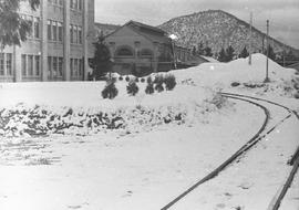 Snowy Cadbury Factory and grounds