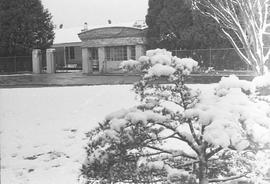 Cadbury Factory covered with snow