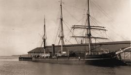 Sailing ship Discovery docked in Hobart