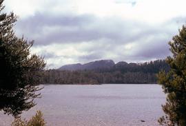 View to Mount Olympus across Lake St Clair