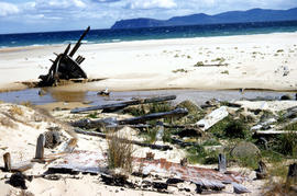 Wreck on beach near Mars Bluff