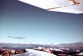 Aerial photograph of mountains in Southern Tasmania