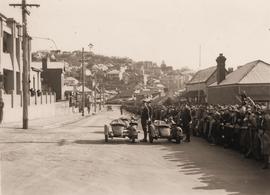 Crowd lines Harrington street