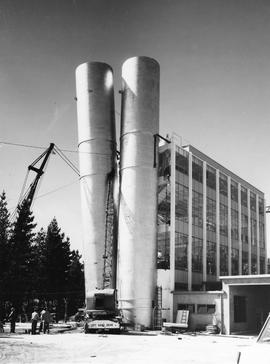 Second cylinder almost in place, Cadbury Factory