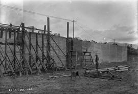 Construction of retaining wall at E.Z. Co Zinc Works