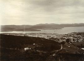 Elevated view of Hobart looking to upper end of Liverpool Street