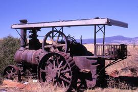 Rusting Burrell steam engine at Bridgewater 1970