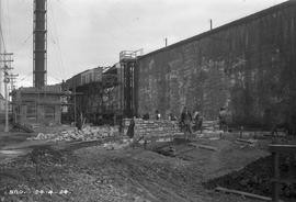 Stone masons and bricklayers at E.Z. Co. Zinc Works at Risdon