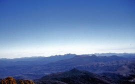 View from Mount Field West across glacial valley