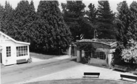 Cadbury front gates and lodge