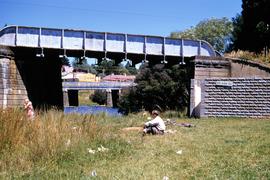 Rail and road bridges across Meander River