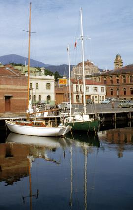 Reflections on water at Constitution Dock 1954