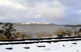 Snow on Hobart waterfront 1986