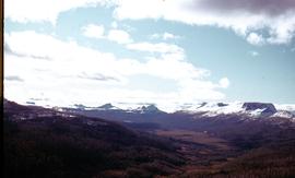 Aerial view of snow at Cuvier Valley