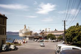 Murray Street ferry pier and ships docked in Hobart