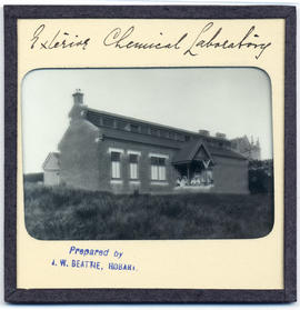 Exterior of chemical laboratory, University of Tasmania, Queen's Domain, Hobart, late nineteenth ...