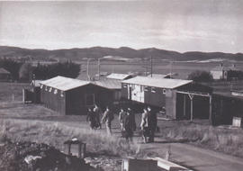 Staff and students on Sandy Bay campus