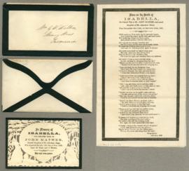 Mourning card  Isabella Mather